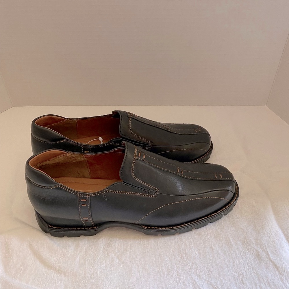 Elegant Black Leather Slip-On Shoes
